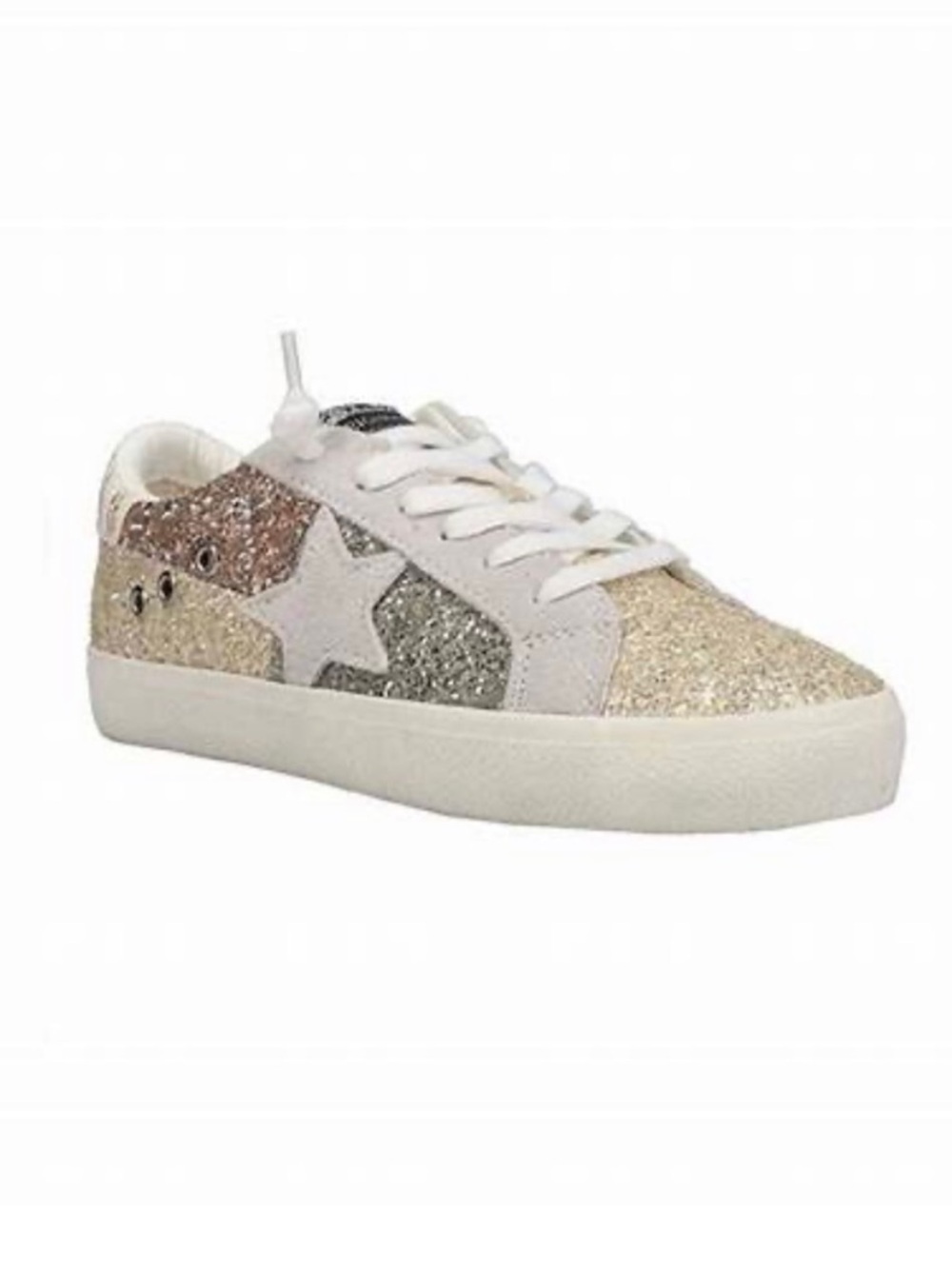 Vintage Havana Evie Glitter Low-Top Sneakers Gold, Silver, Rose Gold Size 6 NEW